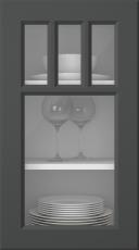 Målad lucka, Pigment, PM40KA, Anthracite (clear glas)