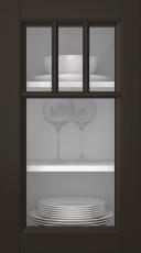Eklucka, Woody, PP25KA, Mörk choklad (clear glas)