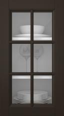 Eklucka, Woody, PP25RU, Mörk choklad (clear glas)