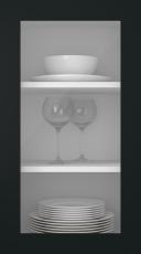 Målad lucka, Style, TM40LA, Svart (clear glas)