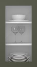 Målad lucka, Style, TM40LA, Moss (clear glas)