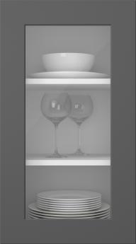 Målad lucka, Bravura, PM16LA, Graphite Grey (clear glas)