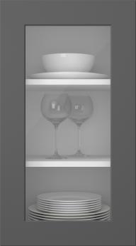 Målad lucka, Motive, PM26LA, Graphite Grey (clear glas)