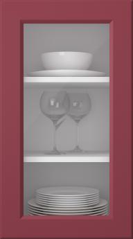 Målad lucka, Pigment, PM40LA, Cranberry (clear glas)