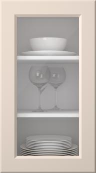 Målad lucka, Pigment, PM40LA, Vanilla Cream (clear glas)