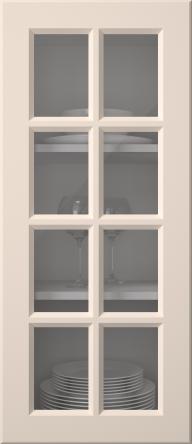 Målad lucka, Pigment, PM40RUK, Vanilla Cream (clear glas)