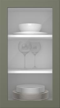 Målad lucka, Petite, PM60LA, Rosemary (clear glas)