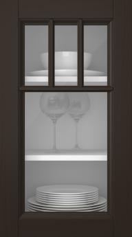Eklucka, Woody, PP25KA, Mörk choklad (clear glas)