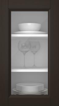 Eklucka, Woody, PP25LA, Mörk choklad (clear glas)