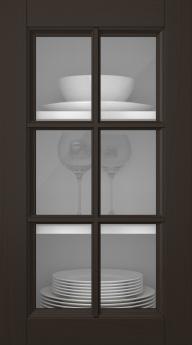 Eklucka, Woody, PP25RU, Mörk choklad (clear glas)