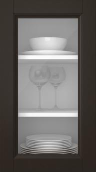 Eklucka, Natural, PP54LA, Mörk choklad (clear glas)