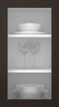 Eklucka, Frame, PP60LA, Mörk choklad (clear glas)