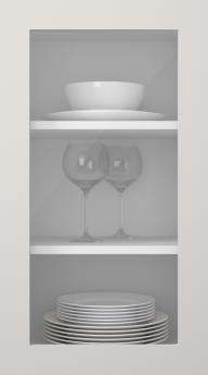 Målad lucka, Style, TM40LA, Arctic White (clear glas)