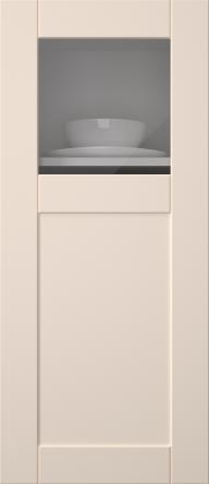 Målad lucka, Simple, TMU13KPOLA, Vanilla Cream (clear glas)