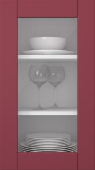 Målad lucka, Simple, TMU13LA, Cranberry (clear glas)