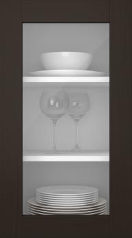 Eklucka, M-Concept, WS21LA, Mörk choklad (clear glas)