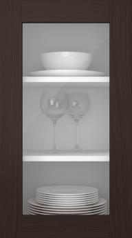 Eklucka, M-Concept, WS21LA, Mörkbrun (clear glas)