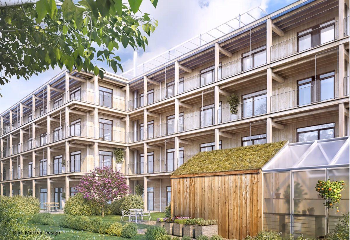 Byggemenskap Gården, Sparre Vreede, Nyproduktion lgh trähus, Uppsala