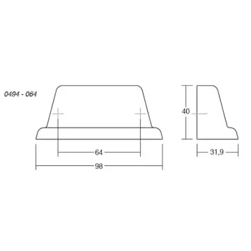 Skålhandtag Land antik mässing 64mm image 3