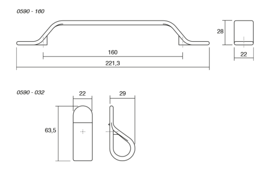 Handtag Belt 160 mm, green forest image 3