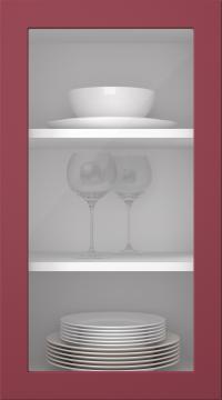 Målad lucka, Petite, PM60LA, Cranberry (clear glas)