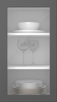 Målad lucka, Petite, PM60LA, Graphite Grey (clear glas)
