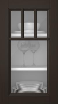 Eklucka, Woody, PP25KA, Mörk choklad (clear glas)