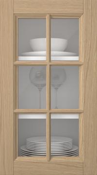 Eklucka, Woody, PP25RU, Ljus ek (clear glas)