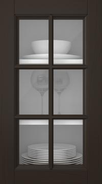 Eklucka, Woody, PP25RU, Mörk choklad (clear glas)