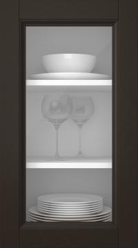 Eklucka, Natural, PP54LA, Mörk choklad (clear glas)
