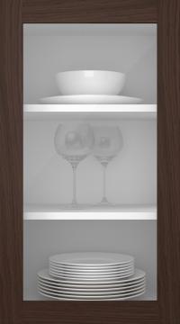 Eklucka, Frame, PP60LA, Mörkbrun (clear glas)