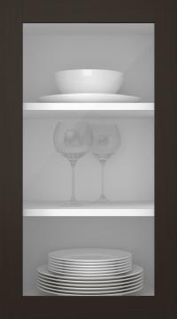 Eklucka, Frame, PP60LA, Mörk choklad (clear glas)