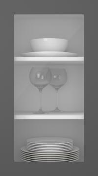 Målad lucka, Preesens, TM10LA, Graphite Grey (clear glas)