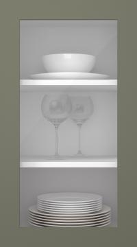 Målad lucka, Preesens, TM10LA, Rosemary (clear glas)