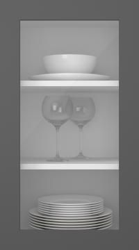 Målad lucka, Style, TM40LA, Graphite Grey (clear glas)