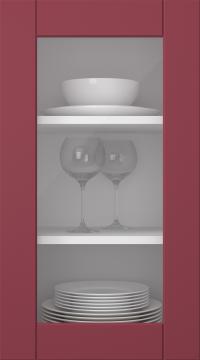Målad lucka, Stripe, TMU11LA, Cranberry (clear glas)