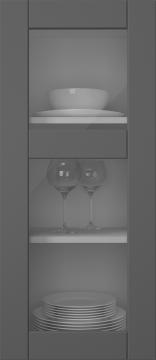 Målad lucka, Simple, TMU13KPOLA2, Graphite Grey (clear glas)