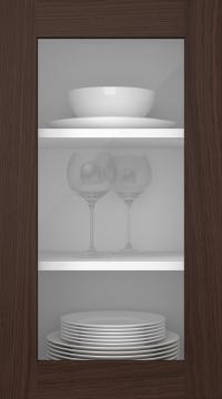 Eklucka, M-Concept, WS21LA, Mörkbrun (clear glas)