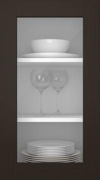 Eklucka, M-Concept, WS21LA, Mörk choklad (clear glas)